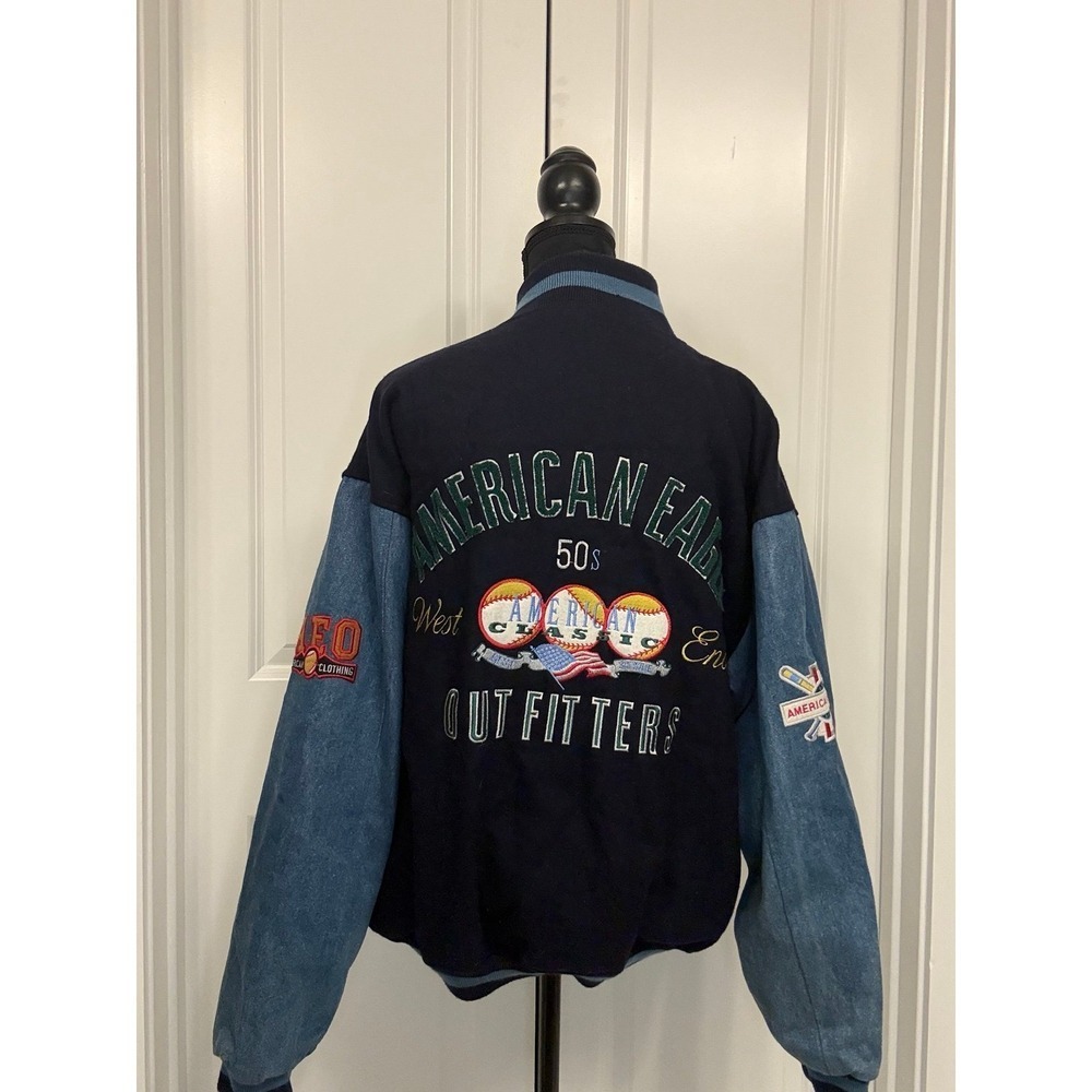 Vintage American Eagle Outfitters Varsity Jacket Embroidered streetwear Large - Picture 6 of 9